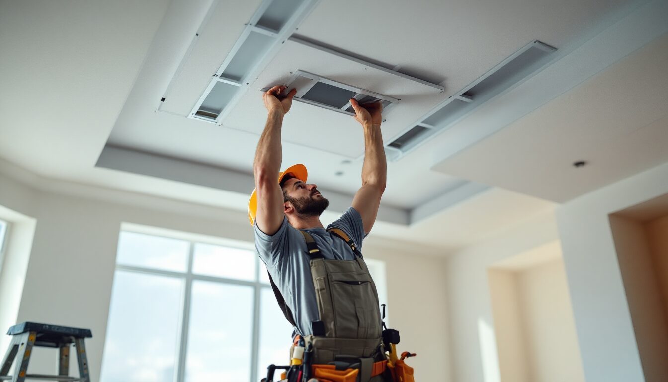 comment fixer un plafond suspendu